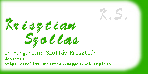krisztian szollas business card