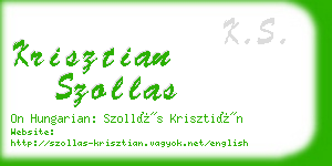 krisztian szollas business card